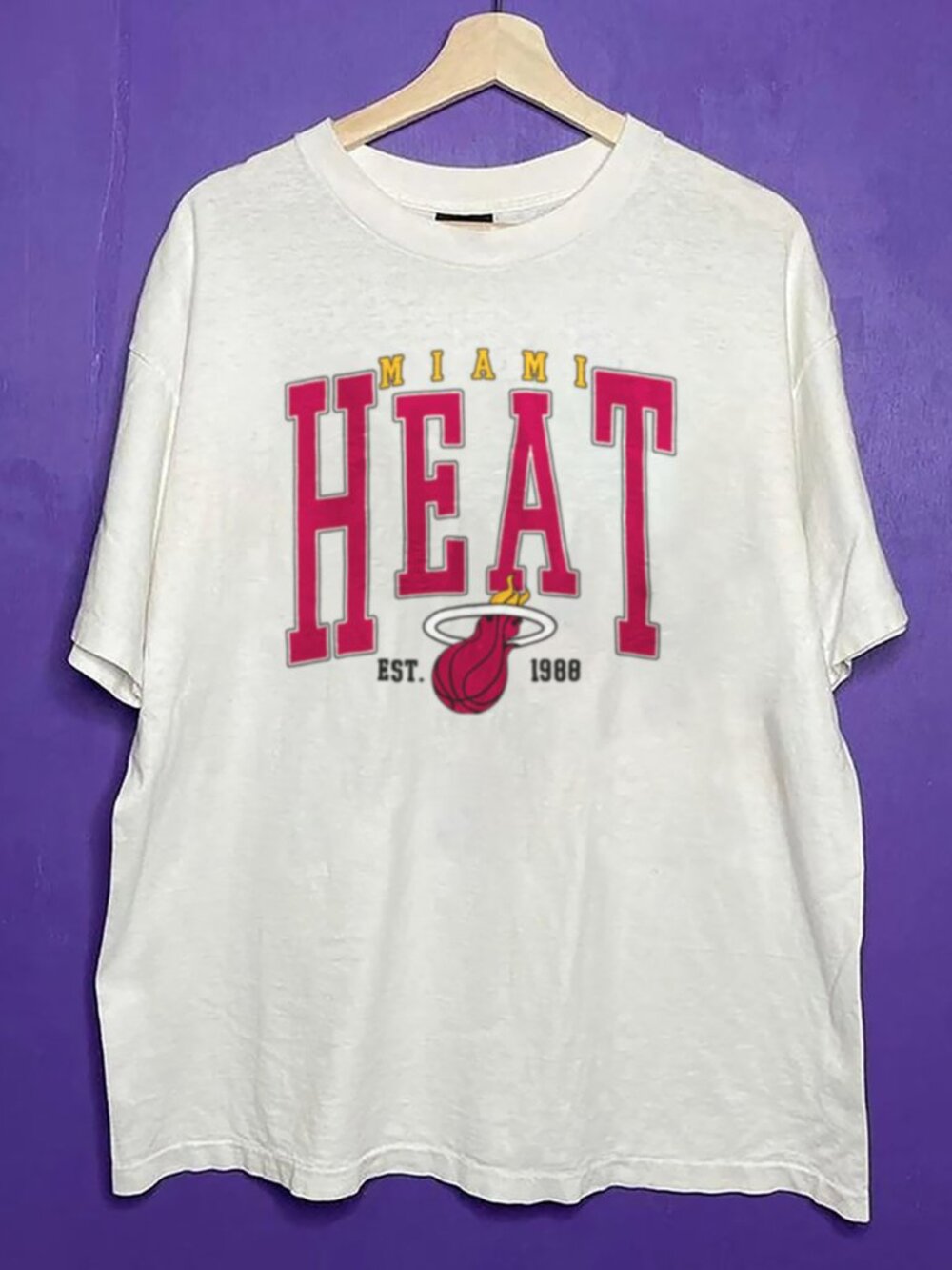 Vintage Miami Heat Basketball Unisex Shirt, Retro Style NBA Miami Heat Shirt Tee